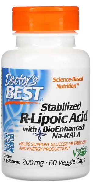 Doctor's Best Stabilized R-Lipoic Acid with BioEnhanced Na-RALA - GymStack