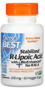 Doctor's Best Stabilized R-Lipoic Acid with BioEnhanced Na-RALA - GymStack