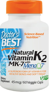 Doctor's Best Natural Vitamin K2 MK7 with MenaQ7 - GymStack