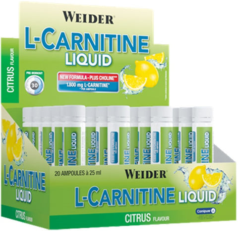 L-Carnitine Liquid - Citrus - 20 x 25 ml.