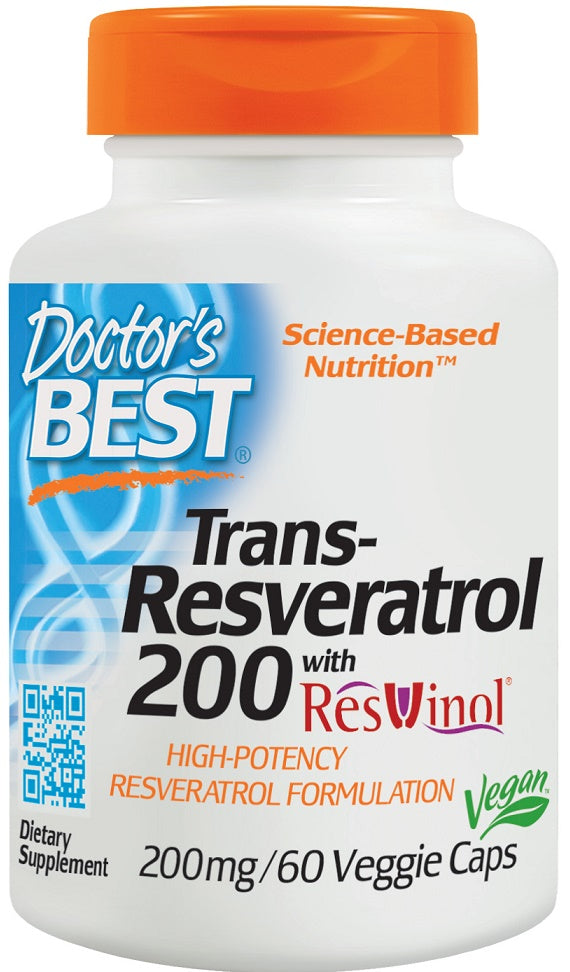 Trans-Resveratrol with ResVinol - 200mg - 60 vcaps