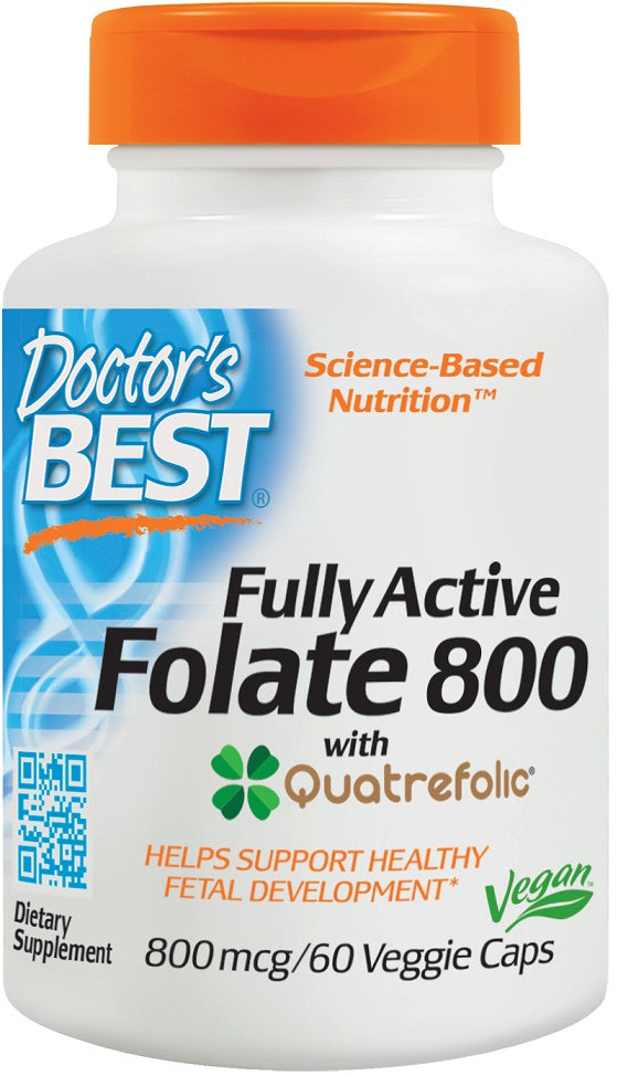 Fully Active Folate 800 with Quatrefolic - 800mcg - 60 vcaps