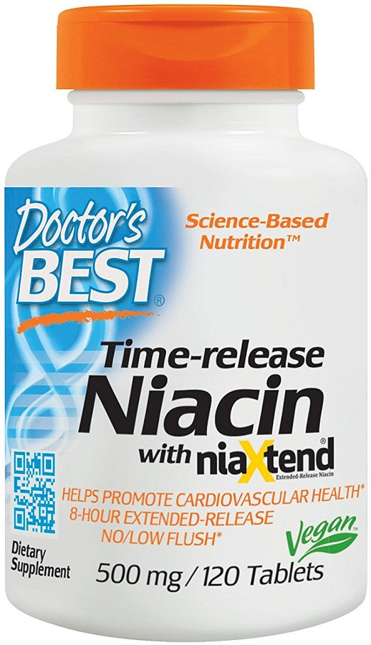 Time-release Niacin with niaXtend - 500mg - 120 tablets