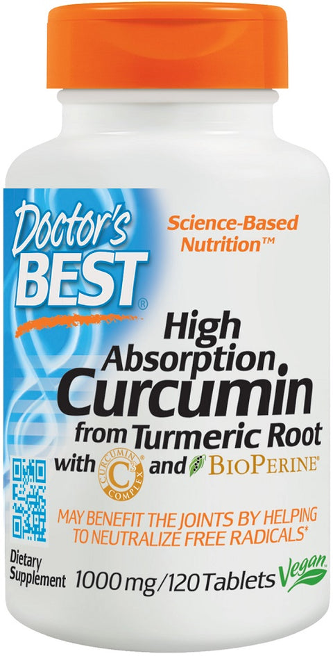 High Absorption Curcumin From Turmeric Root with C3 Complex & BioPerine - 1000mg - 120 tablets
