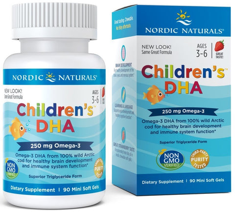 Childrens DHA - 250mg Omega-3 Strawberry - 90 mini softgels