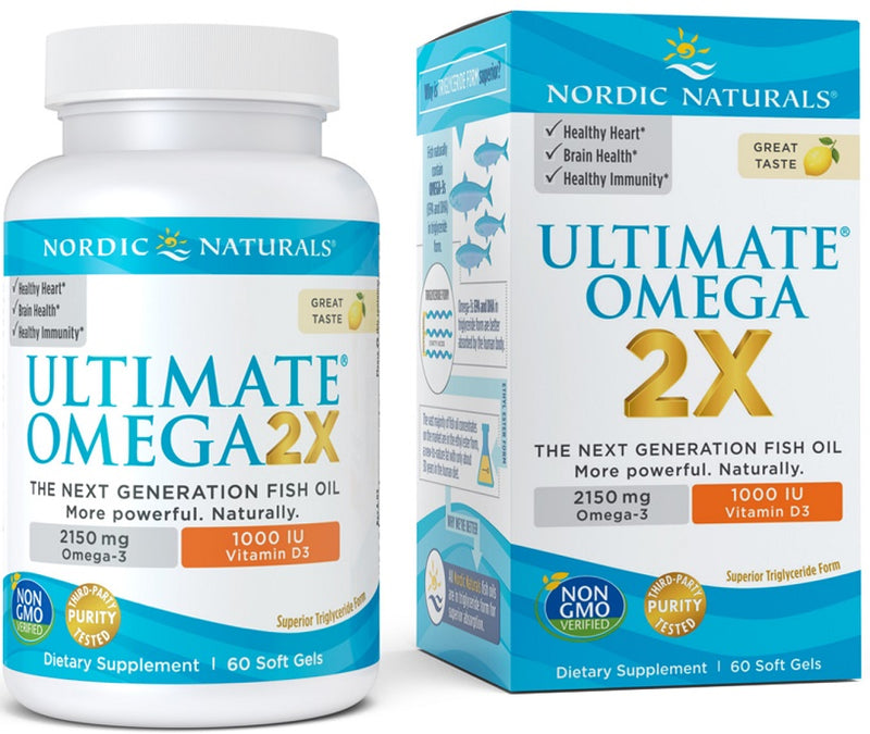 Ultimate Omega 2X with Vitamin D3 - 2150mg Lemon - 60 softgels