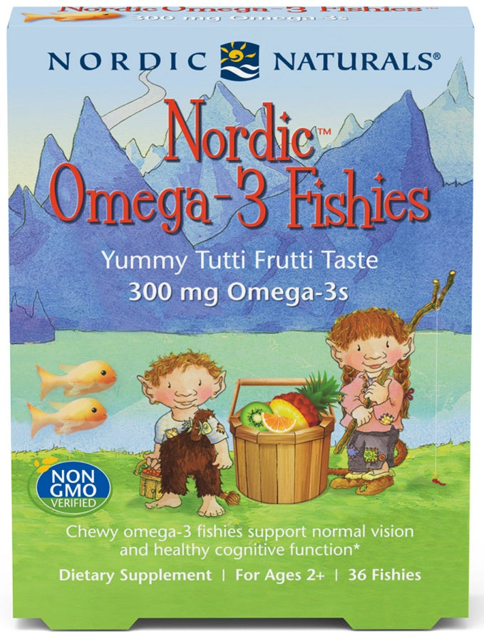Nordic Omega-3 Fishies - 300mg Yummy Tutti Frutti Taste - 36 fishies