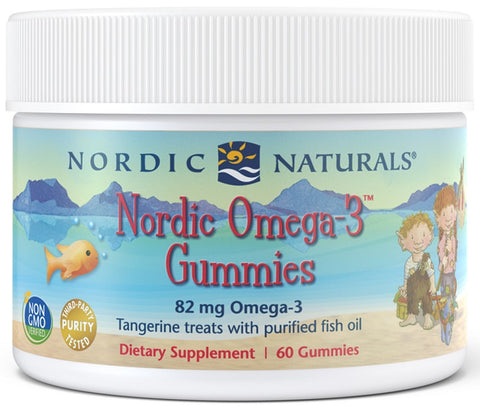 Nordic Omega-3 Gummies - 82mg Tangerine Treats - 60 gummies