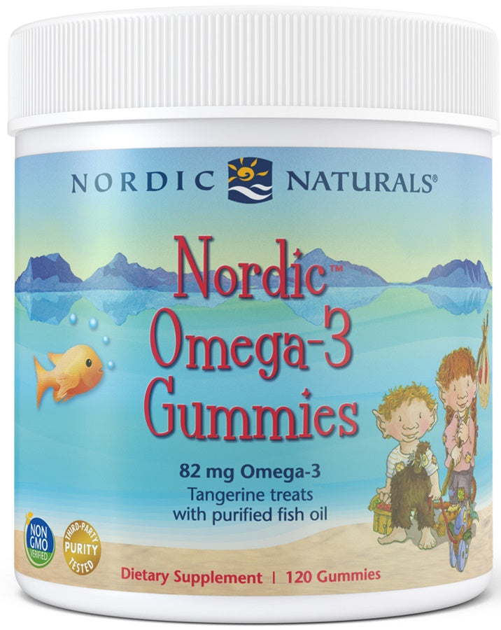 Nordic Omega-3 Gummies - 82mg Tangerine Treats - 120 gummies