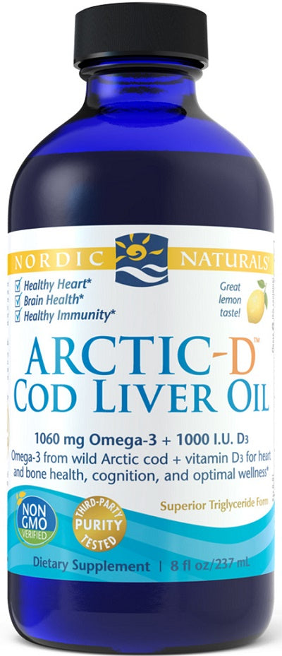 Arctic-D Cod Liver Oil - Lemon - 237 ml.