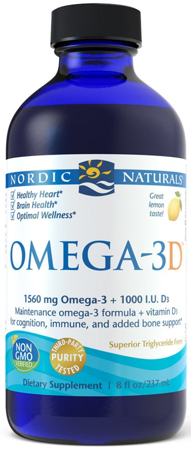 Omega-3D - 1560mg Lemon - 237 ml.