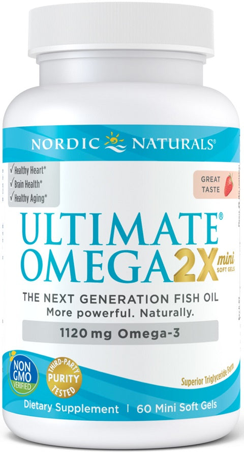 Ultimate Omega 2X Mini - 1120mg Strawberry - 60 mini softgels