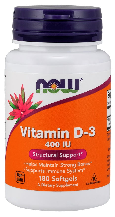 Vitamin D-3 - 400 IU - 180 softgels