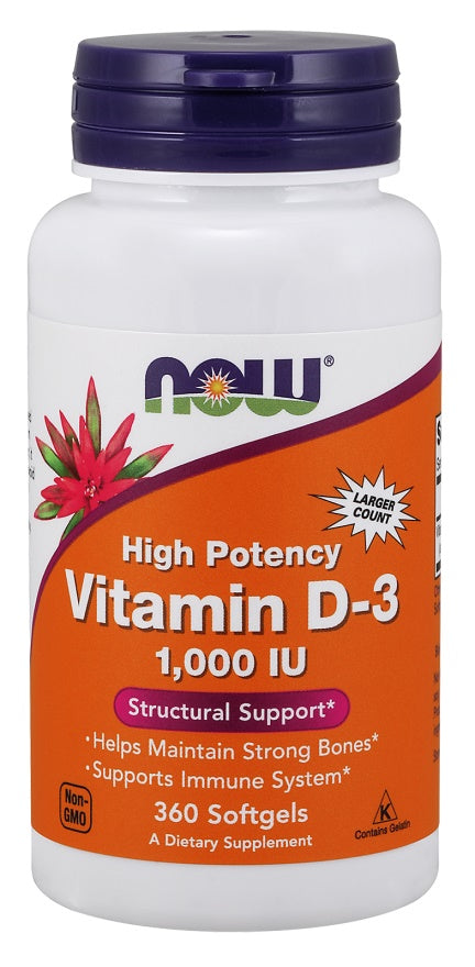 Vitamin D-3 - 1000 IU - 360 softgels