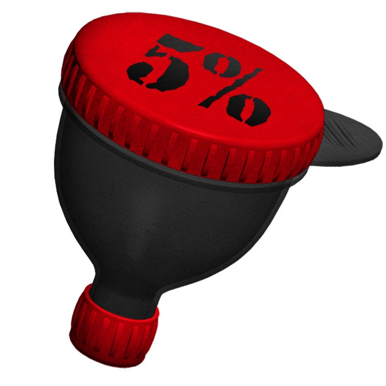 5% Funnel, Black & Red