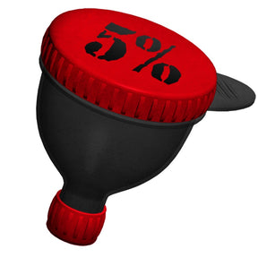 5% Funnel, Black & Red
