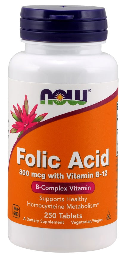 Folic Acid with Vitamin B12 - 800mcg - 250 tabs