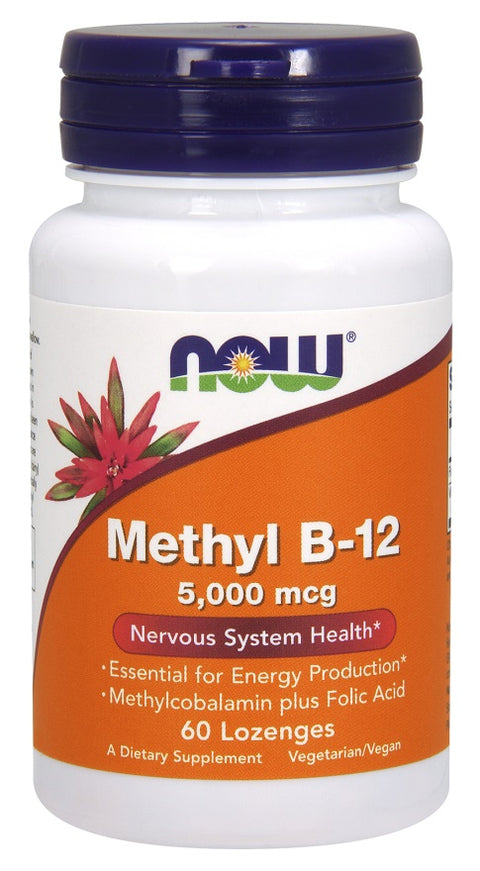Methyl B-12 with Folic Acid - 5000mcg - 60 lozenges