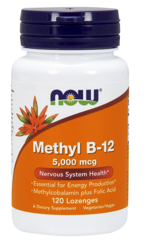 Methyl B-12 with Folic Acid - 5000mcg - 120 lozenges