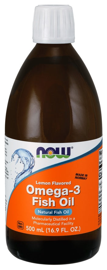 Omega-3 Fish Oil Liquid - Lemon - 500 ml.