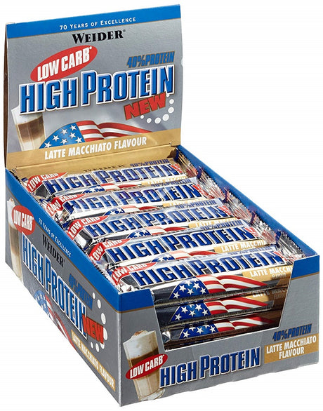 40% Low Carb High Protein Bar, Peanut Caramel - 24 x 50g