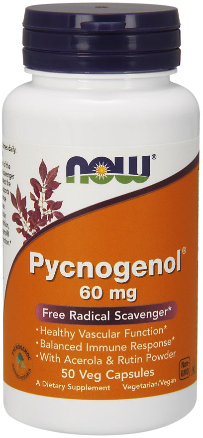 Pycnogenol with Acerola & Rutin Powder - 60mg - 50 vcaps