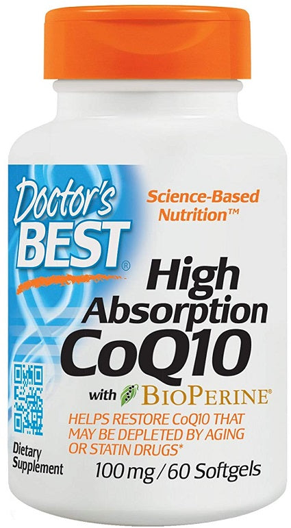 High Absorption CoQ10 with BioPerine - 100mg - 60 softgels