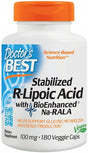 Stabilized R-Lipoic Acid with Na-RALA, 100mg - 180 vcaps