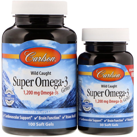 Wild Caught Super Omega-3 Gems - 1200mg - 100 + 30 softgels