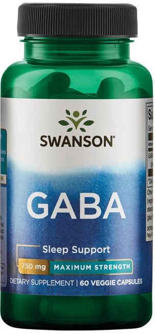 GABA - 750mg Maximum Strength - 60 vcaps