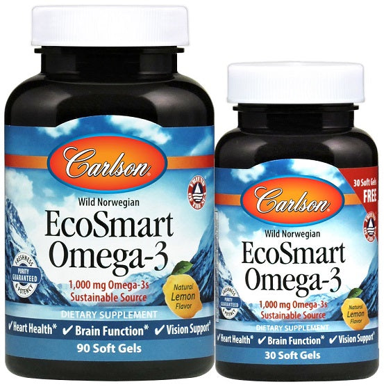 Smart Omega-3 - 1000mg Natural Lemon - 90 + 30 softgels