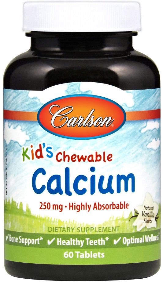 Kids Chewable Calcium - 250mg Natural Vanilla - 60 tablets