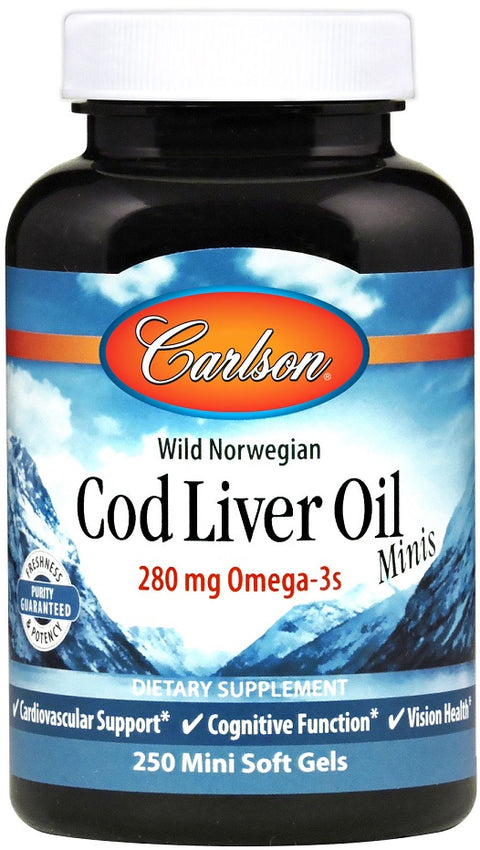 Cod Liver Oil Minis - 280mg - 250 mini softgels