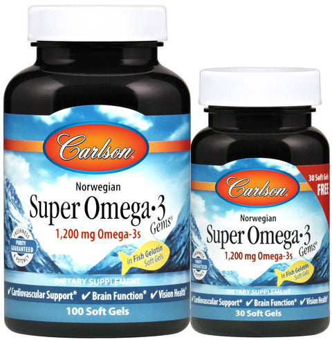 Norwegian Super Omega-3 Gems - 1200mg - 100 + 30 softgels