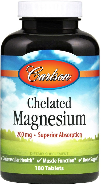 Chelated Magnesium - 200mg - 180 tablets