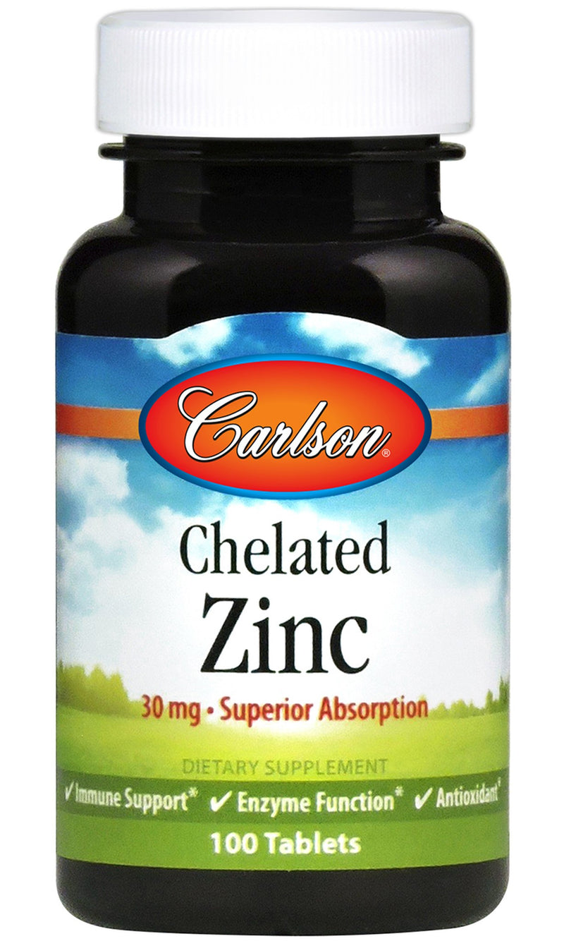 Chelated Zinc - 30mg - 100 tablets