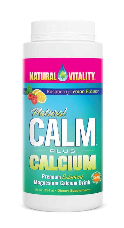 Natural Calm Plus Calcium - Raspberry Lemon - 454g