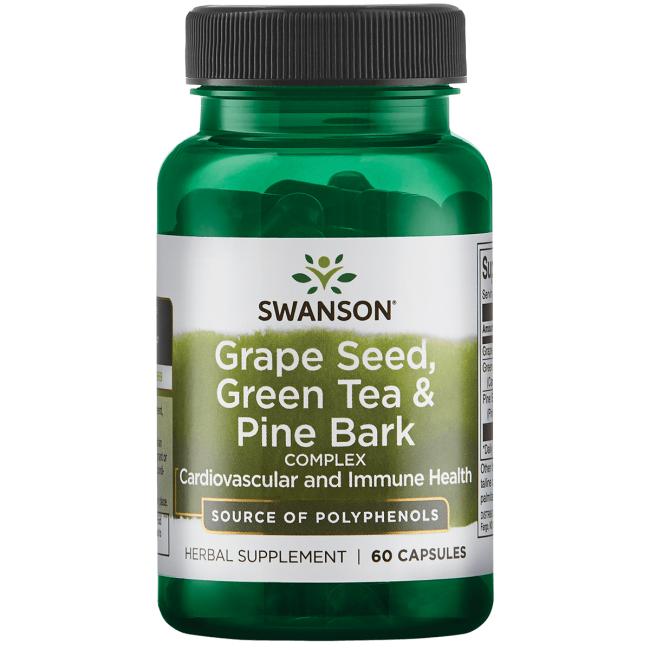 Grape Seed - Green Tea & Pine Bark Complex - 60 caps