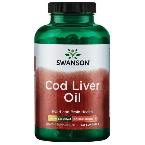 Cod Liver Oil - 700mg Double-Strength - 30 softgels