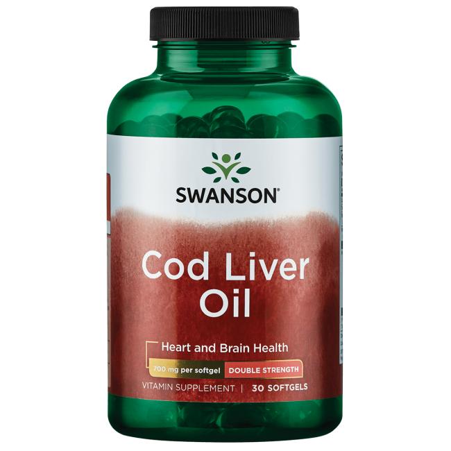 Cod Liver Oil - 700mg Double-Strength - 30 softgels
