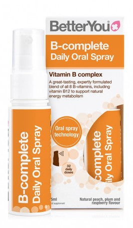 B-complete Daily Oral Spray - Natural Peach - Plum & Raspberry - 25 ml.