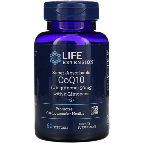 Super Absorbable CoQ10 with d-Limonene - 50 mg - 60 Softgels