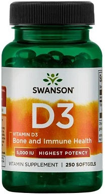 Vitamin D-3 - 5000 IU - 250 softgels
