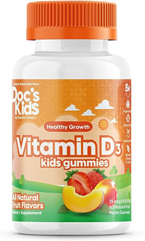Vitamin D3 Kids Gummies, Fruit Flavours - 60 gummies