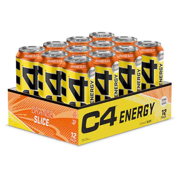C4 Explosive Energy Drink - Orange Slice - 12 x 500 ml.