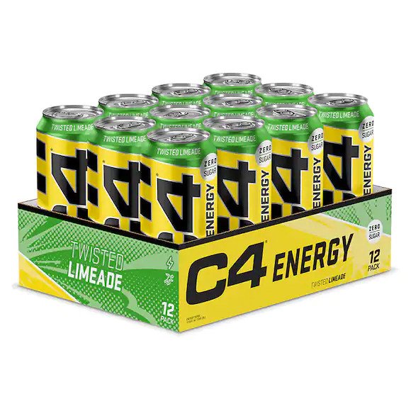 C4 Explosive Energy Drink - Twisted Limeade - 12 x 500 ml.