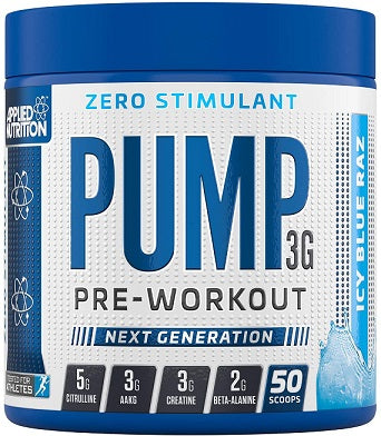 Pump 3G Pre-Workout (Zero Stimulant) - Icy Blue Raz  - 375g