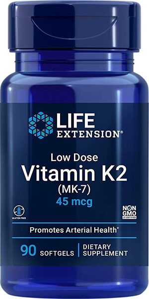 Low Dose Vitamin K2 (MK-7) - 45mcg - 90 softgels