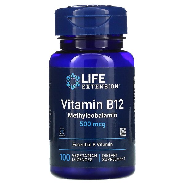 Vitamin B12 Methylcobalamin - 500mcg - 100 vegetarian lozenges