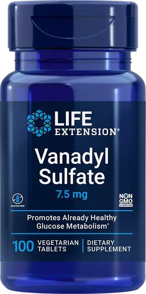 Vanadyl Sulfate - 7.5mg - 100 vegetarian tabs